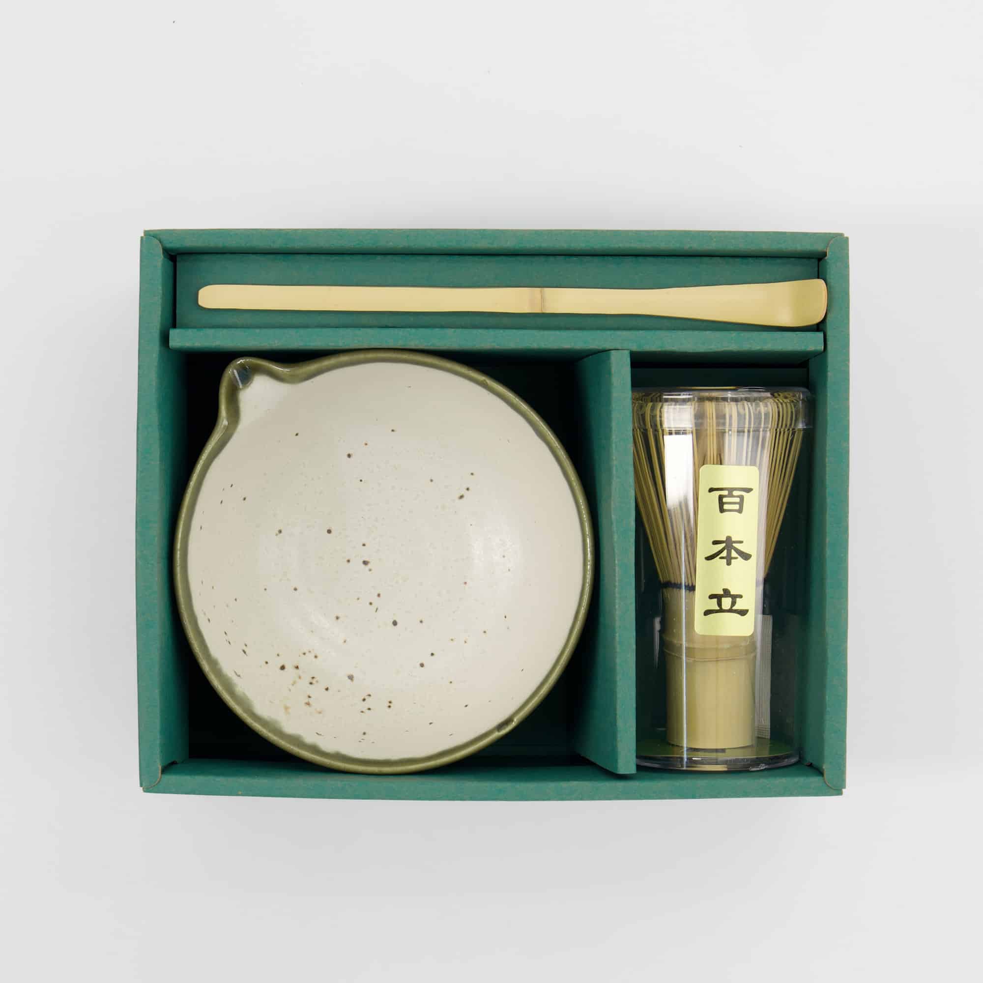 Tokyo Design Studio - Matcha Geschenkset - Weiß Oribe - 13x7.2cm - 3-teilig – Bild 4