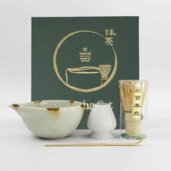 Tokyo Design Studio - Matcha Geschenkset - Unofu - Bruin Wit - 14.5x6.5cm - 4 Stuks