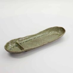 Tokyo Design Studio - Mino Craft Ovale Gedeelde Schaal - 33.5x11.5x4cm - Yamasan Groen