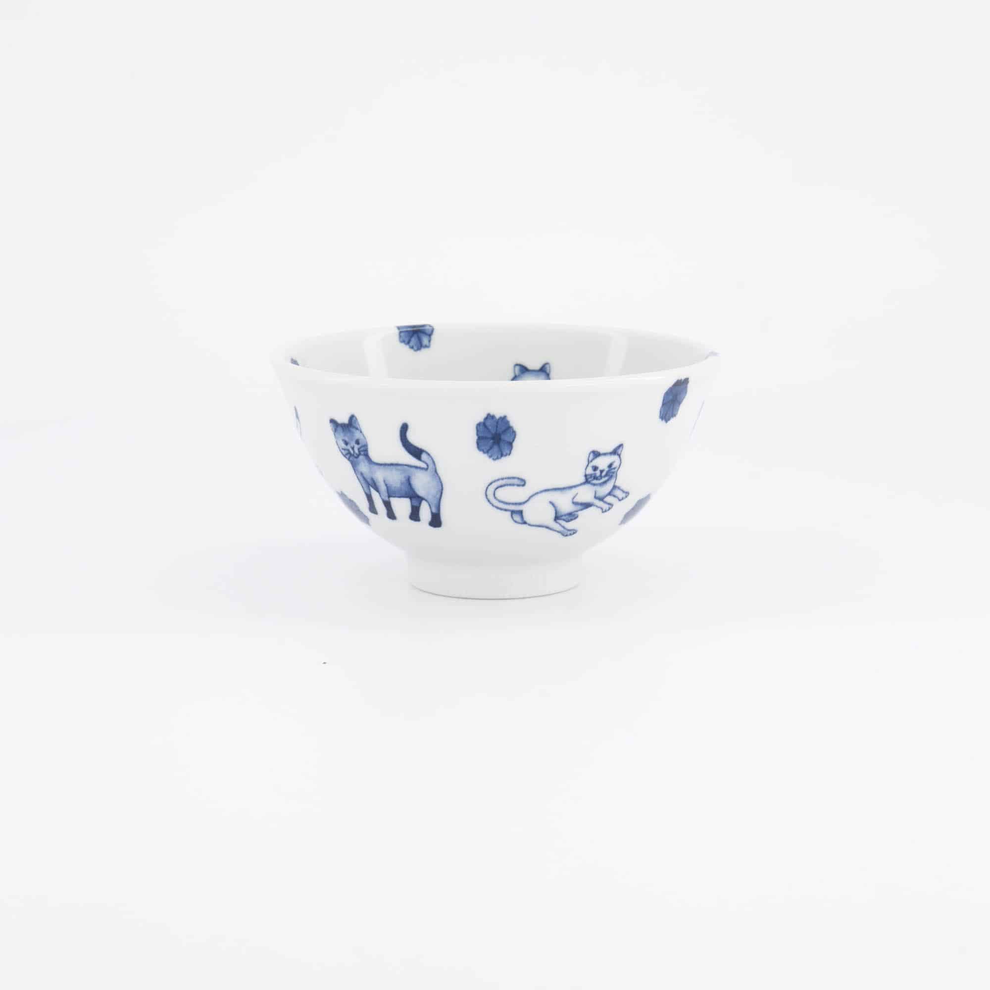 Tokyo Design Studio - Kawaii - Hananeko - Cat - Rice - Bowl – 12 x 6.5 cm – Blue – Bild 2