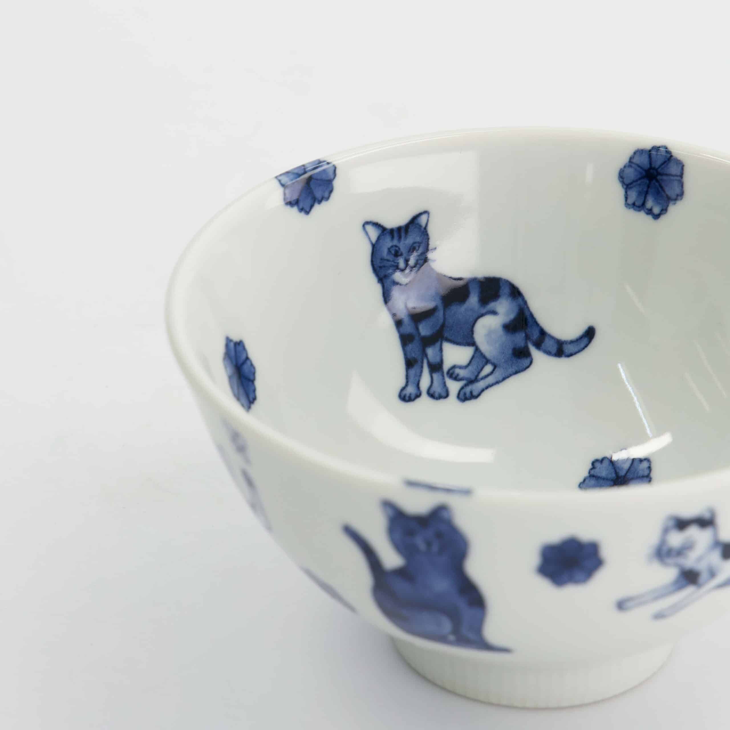 Tokyo Design Studio - Kawaii - Hananeko - Cat - Rice - Bowl – 12 x 6.5 cm – Blue – Bild 5