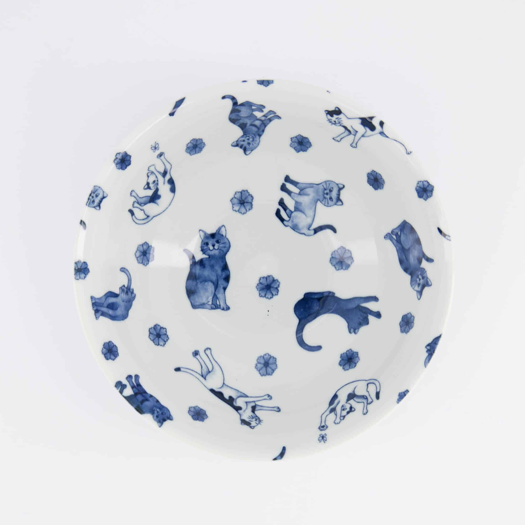 Tokyo Design Studio - Kawaii - Hananeko - Katze - Ramen - Schale – 19.8 x 7.5 cm – Blau – Bild 4