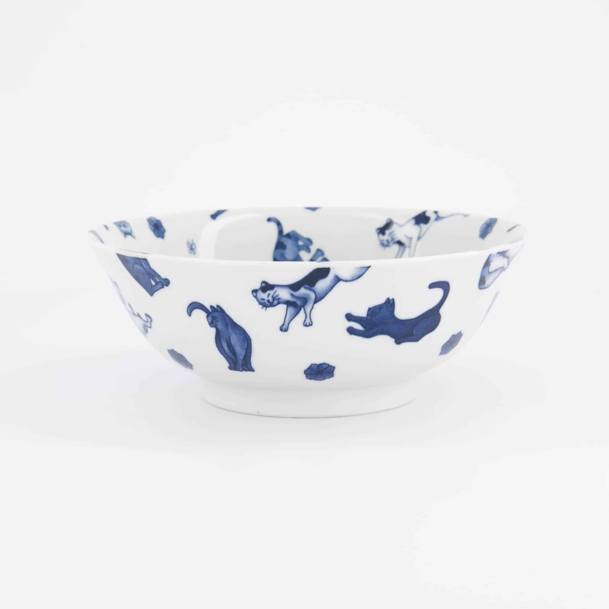 Tokyo Design Studio - Kawaii - Hananeko - Katze - Ramen - Schale – 19.8 x 7.5 cm – Blau – Bild 2