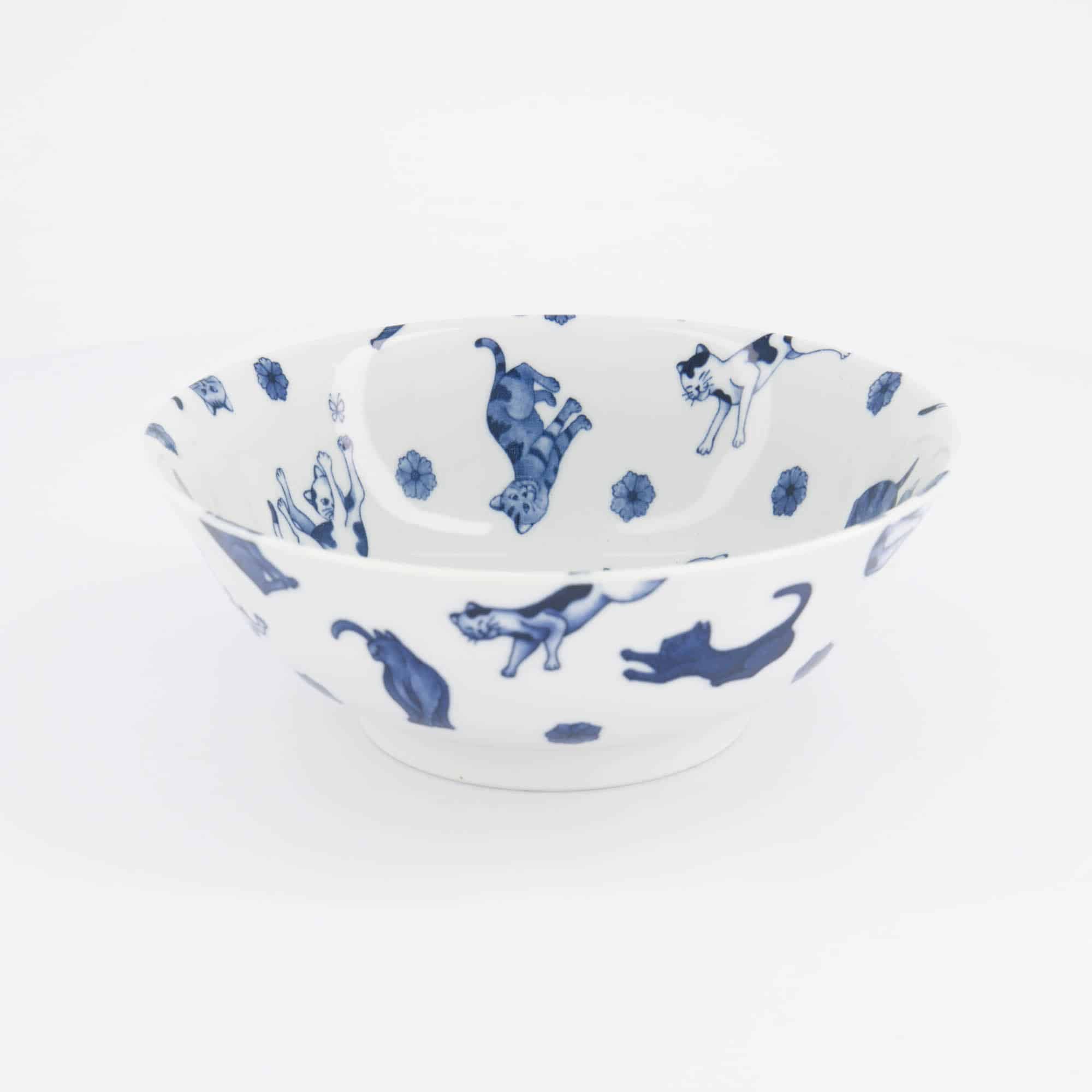 Tokyo Design Studio - Kawaii - Hananeko - Katze - Ramen - Schale – 19.8 x 7.5 cm – Blau
