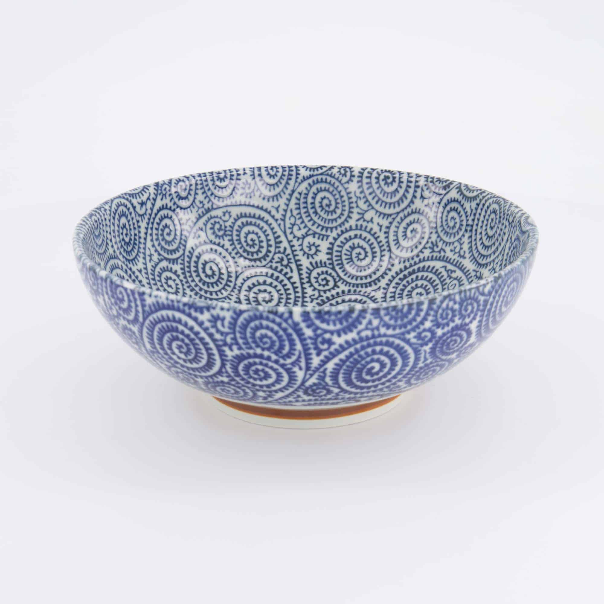 Tokyo Design Studio - Yamahida - Blue - Ramen - Schale - Kosome - Tako - Karakusa – 21.3 x 8.2 cm – 1450 ml