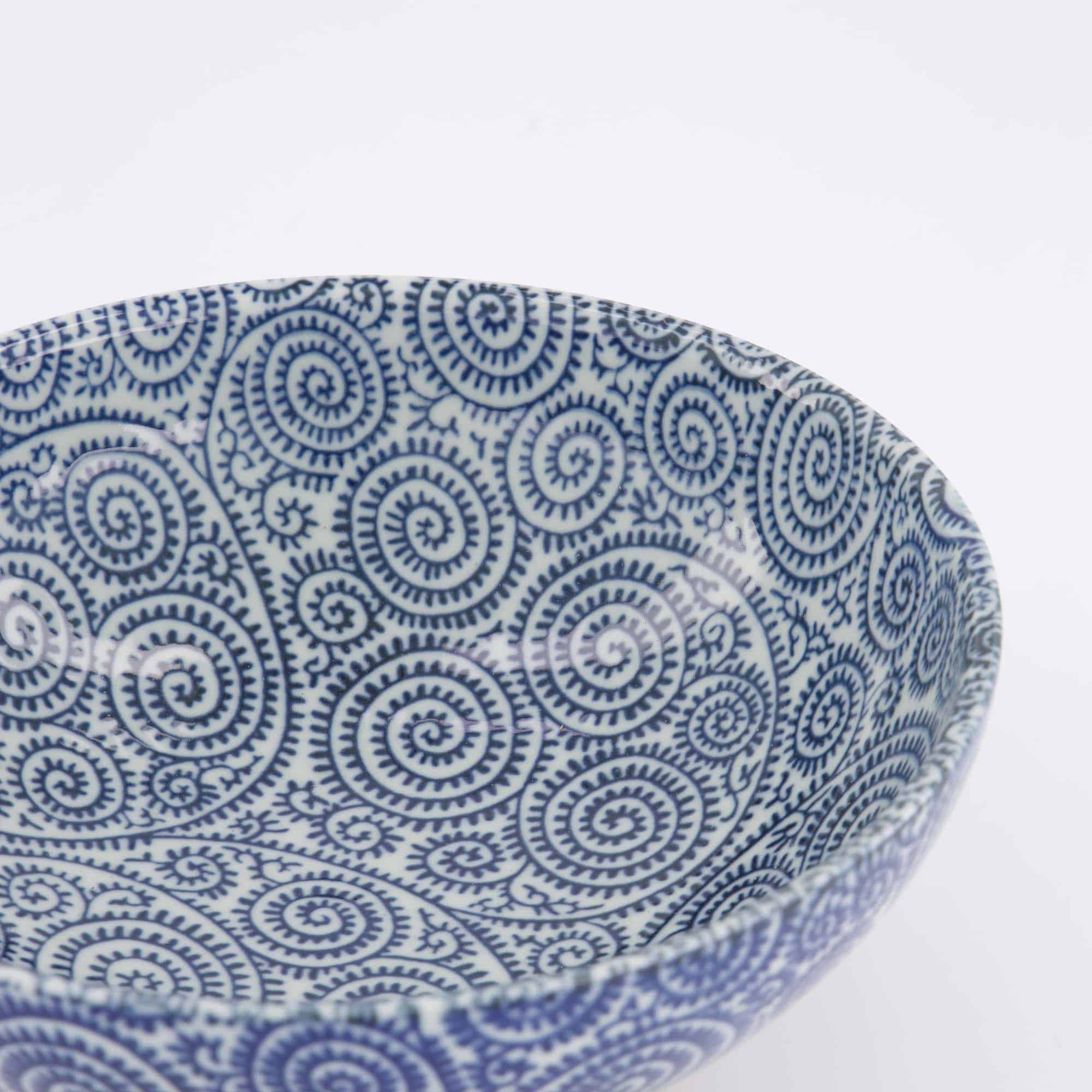 Tokyo Design Studio - Yamahida - Blue - Ramen - Schale - Kosome - Tako - Karakusa – 21.3 x 8.2 cm – 1450 ml – Bild 2