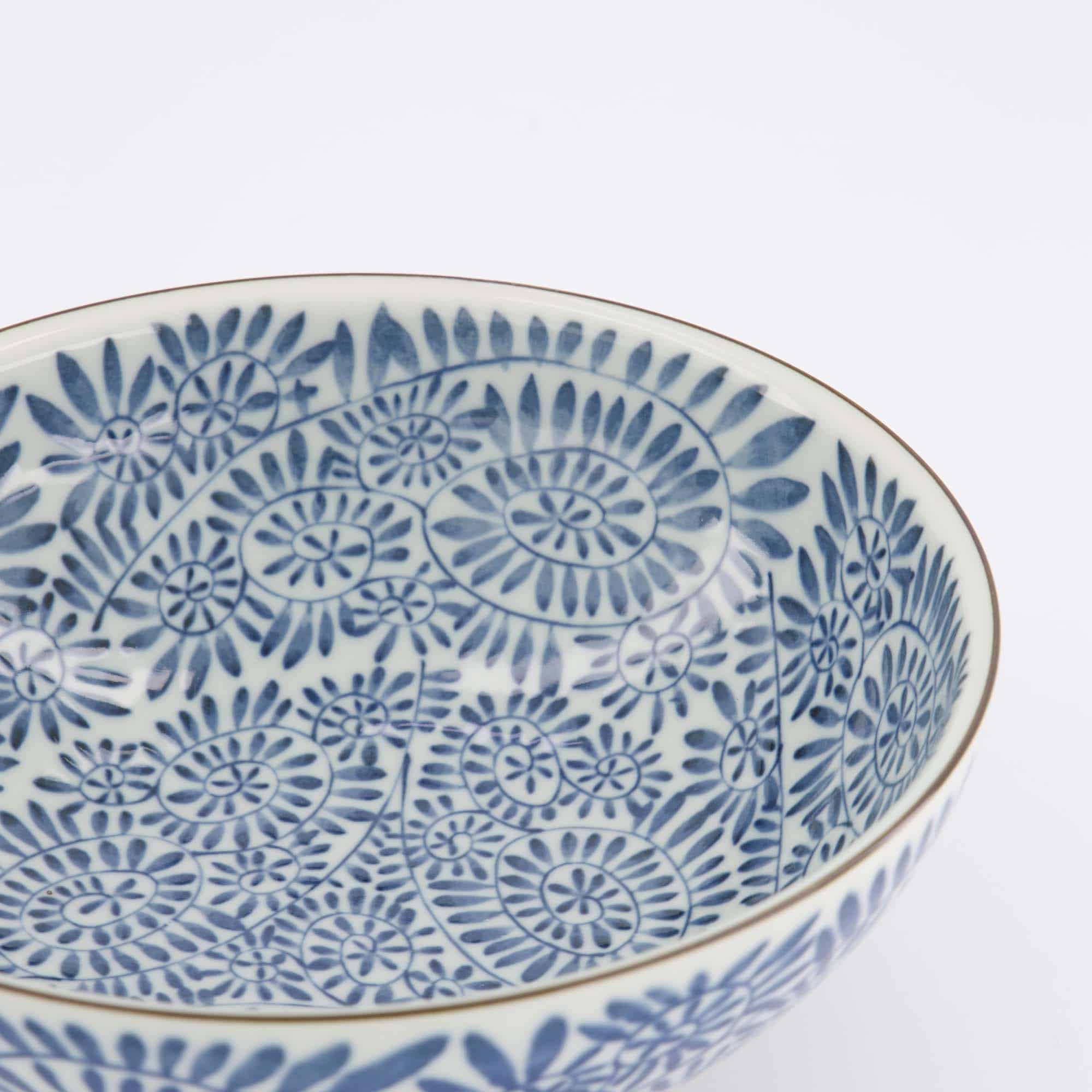 Tokyo Design Studio - Yamahida - Blue - Ramen - Schale - Aizome - Tako - Karakusa – 21.3 x 8.2 cm – 1450 ml – Bild 2